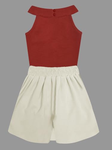 Image of A.T.U.N. (ALL THINGS UBER NICE) Girls Tank Top and Skort Set | Stylish Sleeveless 2 Piece Outfit Set for Kids | Comfortable Soft Fabric Clothing Set for Girls