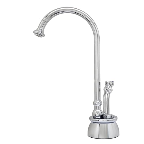 Image of Westbrass DT1F262-26 Docalorah 10 inch 2-Handle Hot and Cold Water Dispenser Faucet with Digital Tank and Filter, Polished Chrome