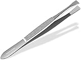 GERADE PINZETTE AUS SOLINGEN ✯ Zupfpinzette Augenbrauenpinzette zur Entfernung von Haaren Härchen bei Augenbrauen, Barthaaren und Gesichts Haaren. Die Gesamtlänge der Beauty-Pinzette ist ca. 7,8 cm und die Gerade Zupffläche hat eine Länge von ca. 4 mm. Der Griff ist geriffelt für sicheres Arbeiten. Hergestellt wurde die Solinger Pinzette aus warmgeschiedetem Pinzettenstahl.