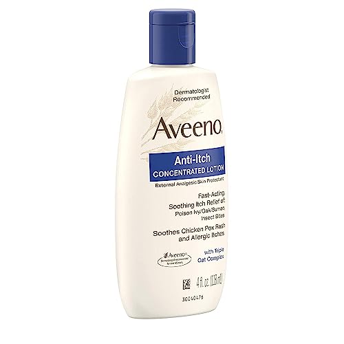 Image of Aveeno Anti-Itch Concentrated Lotion, 4-Ounce Bottles (Pack of 3)