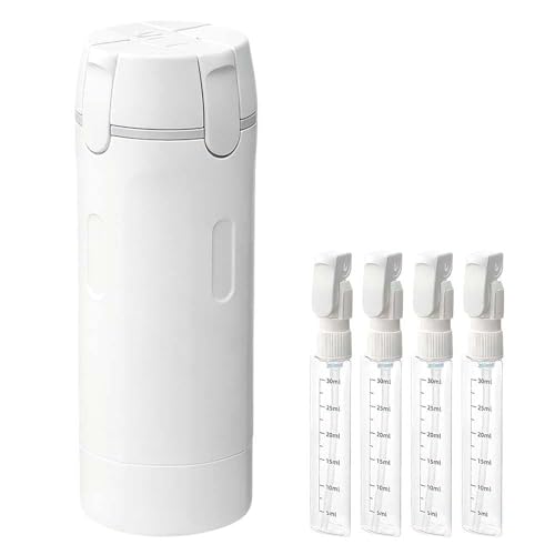 Image of 4 in 1 Travel Dispenser, 4 Pack 30ML Travel Bottles for Toiletries, Leak Proof Travel Size Containers, Portable Containers for Shampoo Lotion Conditioner Cream (White)