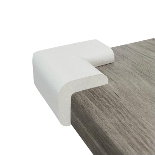Image of Kidkusion Corner Cushions, Off White - 8 Pack | Foam Safety; Table Protector; Furniture Safety; Edge Guard