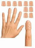 Skin Picking Prevention And Treatment Covers, Finger Caps For Dermatillomania, Anti-Skin Picking Guards For Fingers , Left-Handed Writing Comfort, Cuticle Protection-10 Pack, Reusable Nude Tone