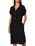 Sommerkleid mit Knopfleiste ESPRIT Damen 060EE1E341 Kleid, 001/BLACK, 34