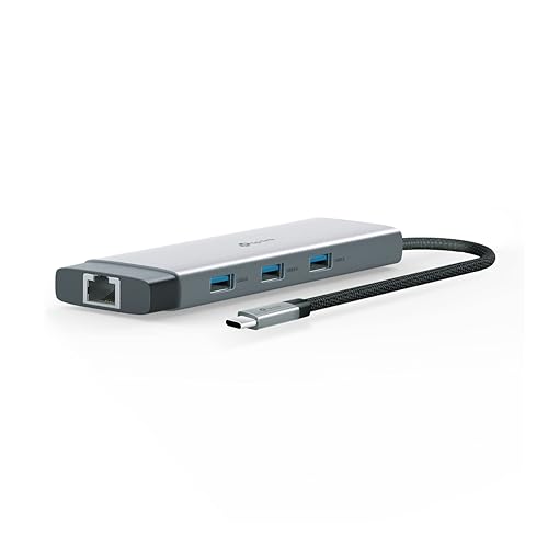UH9120C, Hub USB Type-C 9 en 1, 4K à 60Hz HDMI, Ethernet 1 Gbit/s, SD et microSD UHS-I, Adaptateur Secteur 100 W, 1 Port de données USB-C, 3 Ports de données USB-A