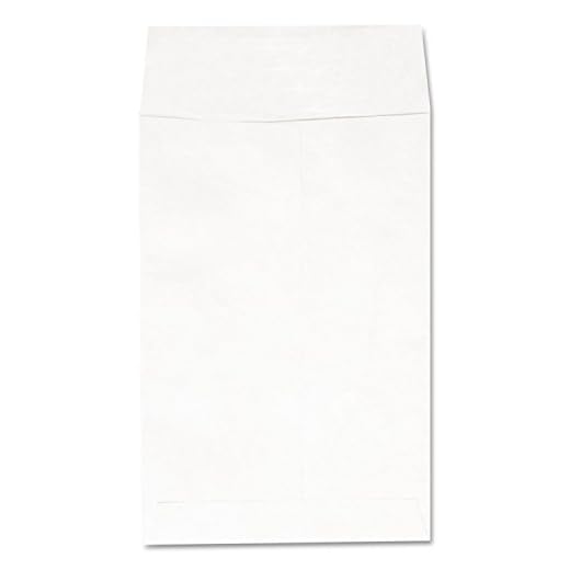 Tyvek Envelope, 6 x 9, White, 100/Box