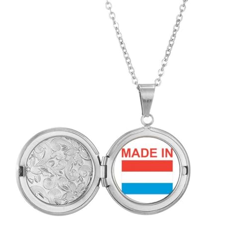 Collier médaillon d'amour Luxembourg, bijou anti-ternissement