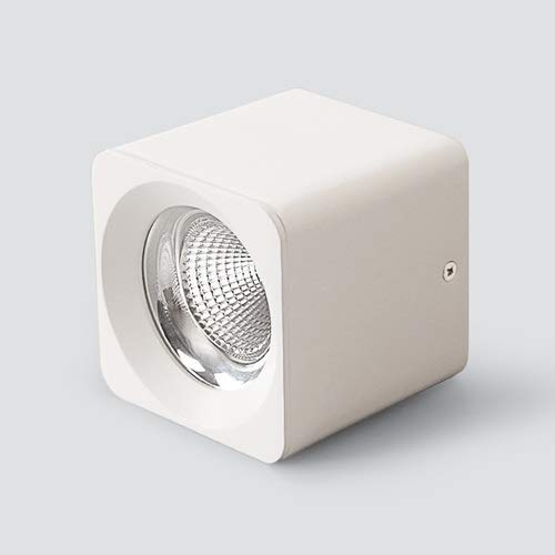 Downlight LED blanco cuadrado de aluminio en 7W para techo y pasillo