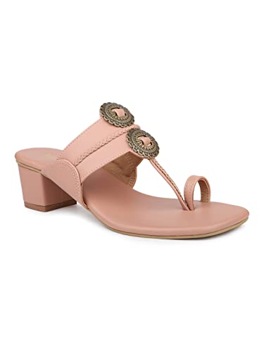 Inc.5 Women Peach Block Sandals (B0BTTF2Q77) Amazon Price History, Amazon Price Tracker