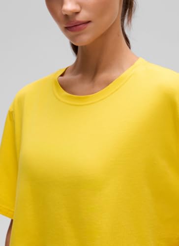 Image of CRZ YOGA Pima Cotton High Neck Crop T-Shirt