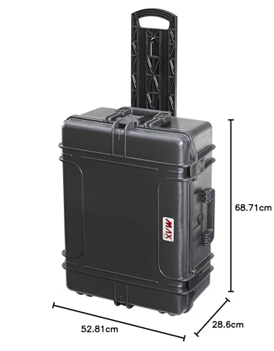 MAX Cases - MAX620H250STR.079 Negro - Maleta hermética con espuma pre-cortada a cubetas y trolley - dimensiones internas 620 x 460 x 250 mm - imagen 5