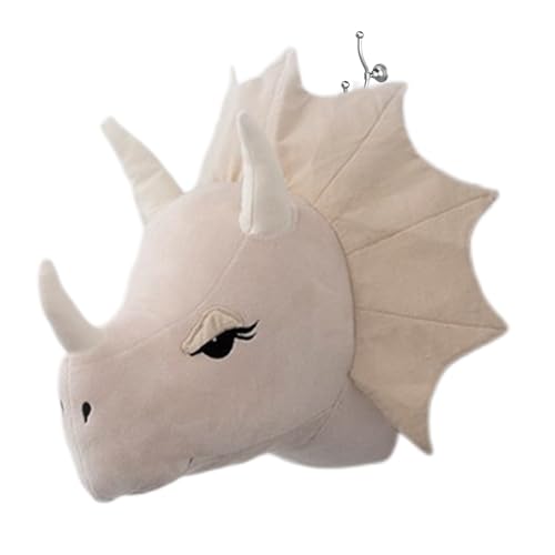 Tête de dinosaure en peluche et décoration murale chambre enfant