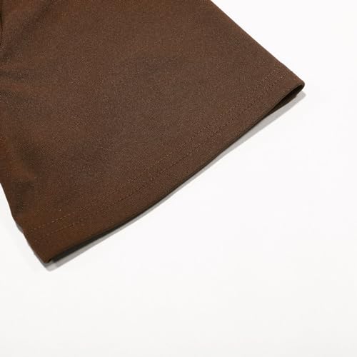 Robe de plage longue et ample en coton marron pour les vacances d'été