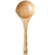 DOITOOL Wooden Sauna Ladle Wood Scoop Handmade Ladle Serving Spoon Wood Scoop Kitchen Ladle Dripper