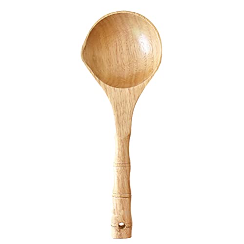 DOITOOL Cucharón de madera para sauna, cuchara de madera hecha a mano, cucharón para servir, cuchara de madera para cocina