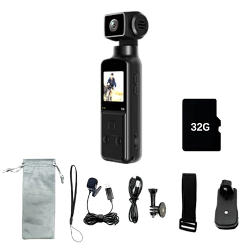 Caméscope de sport 5K portable et mini caméra vélo à objectif rotatif 270
