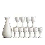 MOBYGKFY Ensemble de vin demi-Catty, Pot à vin, séparateur de vin, tasse à vin blanc, spiritueux jaune, grand verre de 15ml