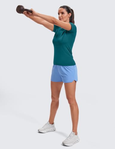 Image of MathCat Seamless Short Sleeve Workout Tops for Women