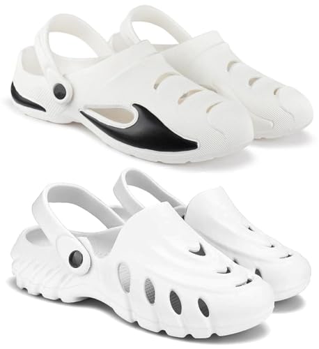Image of Pampy Angel Combo Pack of 2 Slipper /Flip Flops /Slides /Clogs /Sandals for Men (Clog-700 Vs Clog 100)