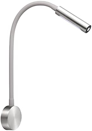 acegoo RV LED Reading Light 12V Flexible Gooseneck Wall Lamp for RV Boat Camper Van Bedside or Seat Reading, Inbuilt USB Charger & Red Night Light DC12-24V Hard-Wired