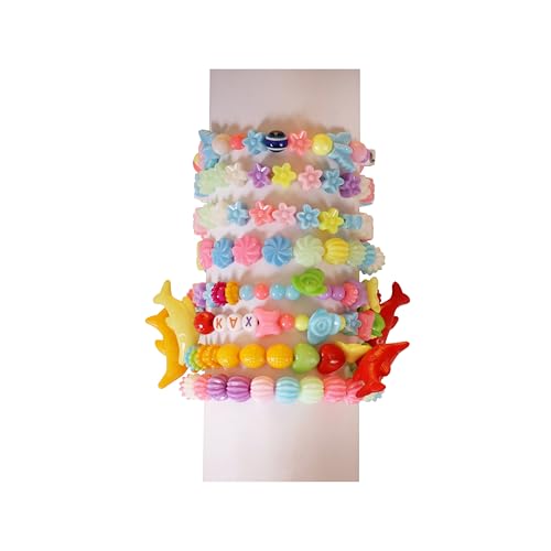 Image of Ambitieux 12 Types Of Colorful 900+ Pcs 8Mm Of Plastic Beads - Perfect For Crafting (All Color Beads),Multicolor