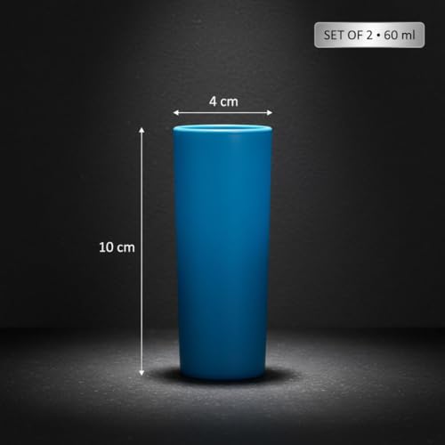 Image of Bar Box Bright Blue Tequila Shot Glasses (Set of 2)