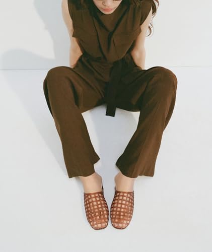 Clear Jelly Flats for Women Closed Toe Mesh Hollow Jellies Mule Sandals Slip On Jelly Slides Casual Comforatable Summer Beach Slipper Sandals2