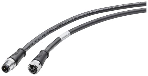 Câble de capteur M12 femelle droite 4 fils 500 mm compatible avec système SIEMENS