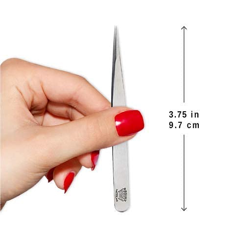 Regine Switzerland Splinter Tweezer - Handmade In Switzerland - Professional Precision Pointed Tweezer For Ingrown Hair, Splinter And Glass Removal - Stainless Steel #TOP3