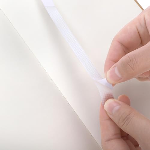 ZEAYEA 100 Pieces Mesh Back Adhesive Strips, 12mm Hot Adhesive Strips for 80-110 Sheet Capacity, Thermal Binding Strips for Book Glue Binding Repair