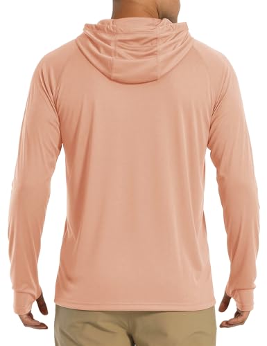 Image of MAGCOMSEN Men's Hooded UPF 50+ Sun Protection T Shirts Long Sleeve Athletic Fishing Shirts Rash Guards