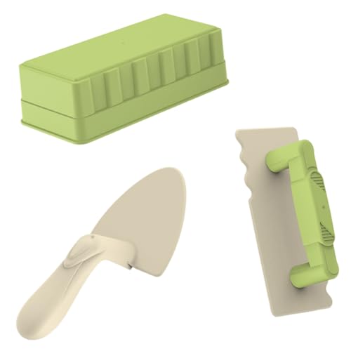 Juguetes De Caja De Arena para Niños, 3 Piezas De Juguetes De Arena, Ladrillos De Juguete De Plástico con Herramientas De Alisado, Kit De Construcción De Castillo De para Niños Y Niñas