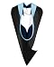 GraduationMall Unisex Deluxe Master hood - Sky Blue/Navy/White