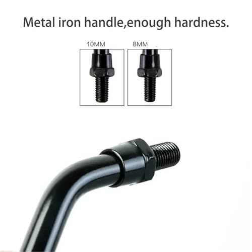 Espejos retrovisores de moto convexos de 8mm y 10mm universales para scooter y ciclomotor 6