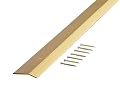 M-D Building Products 72074 Smooth 1-3/8-Inch by 36-Inch Carpet Trim, Satin Brass