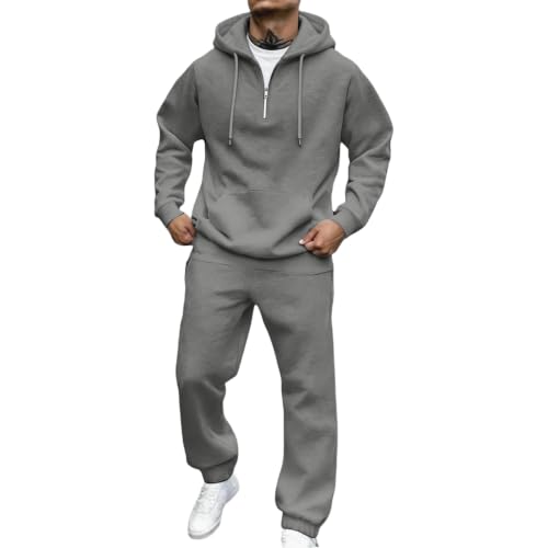 Sweatsuits for Men Quarter Zip Hoodie and Tracksuit Suits 2 Piece Set 2026 - image 1