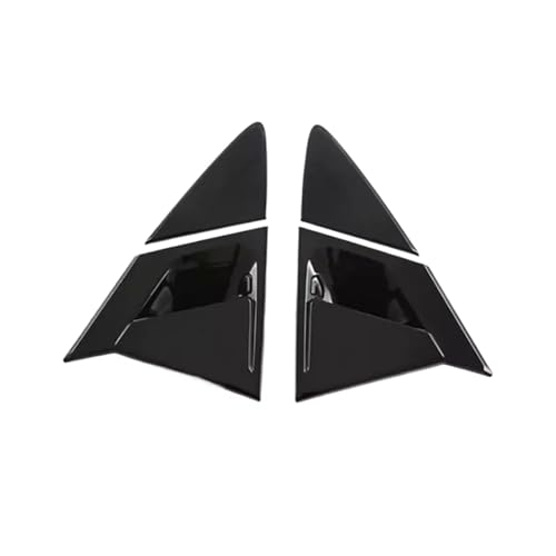Persiennes de vitre latérale arrière de voiture gloss black avec garniture couvercle volet arrière