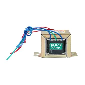 AQBP Transformers 12-0-12 3AMP AC Current Step Down Vertical Mount Electric Power Transformer (12-0-12 3AMP)