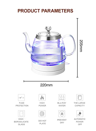 Bouilloire transparente de qualité supérieure avec base sans fil - 6