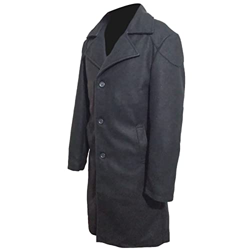 Butcher Coat Black Trench Coat Mens – Billy Butcher Outfits Jacket Cotton Costume3