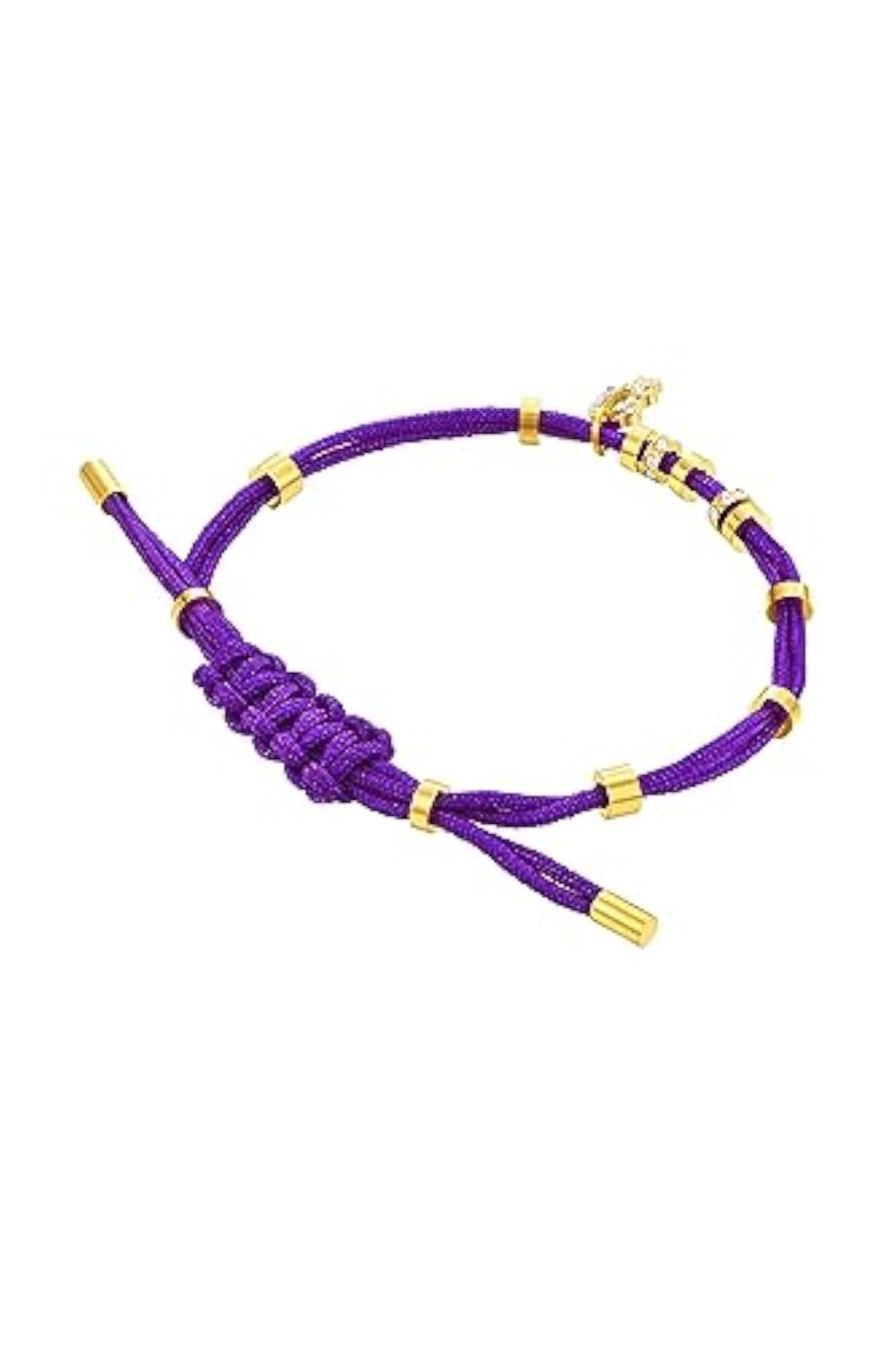Women's Luck Crystal Slider Gold Plated Bracelet