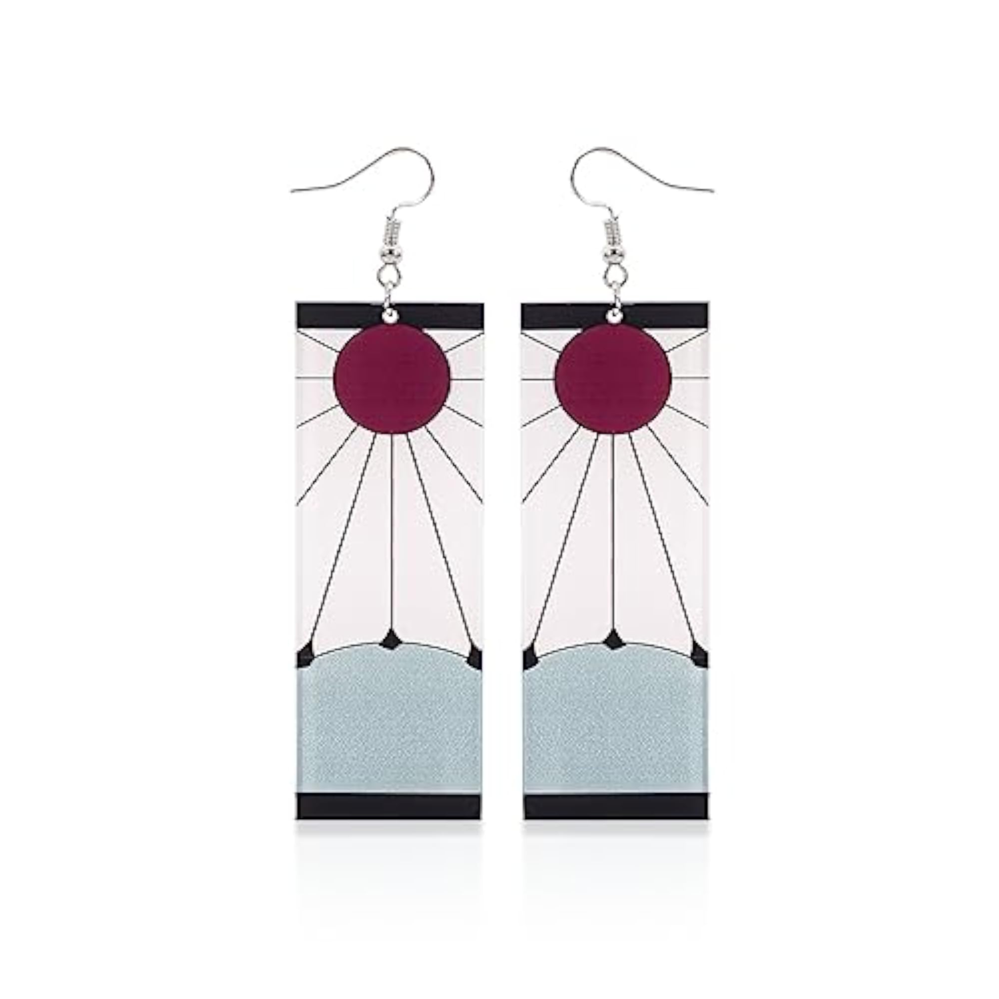 Anime Kamado Tanjiro Hanafuda Drop Dangle Earrings for Women