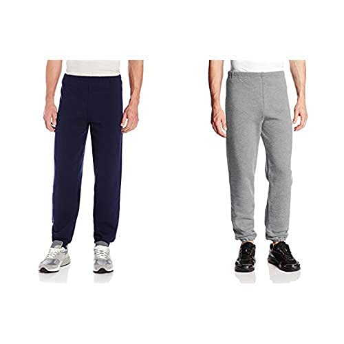 Image of Russell Athletic Men's Dri Power Fleece Elastic Bottom Sweatpants, Relaxed Fit, Moisture Wicking, with or Without Pockets