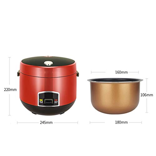 JSMY Edelstahltopf,Slow Cooker,Reiskocher,Dampfgarer EIN-Knopf-Koch Perfekter Reis in Minuten-für 2-3 Personen – Bild 3