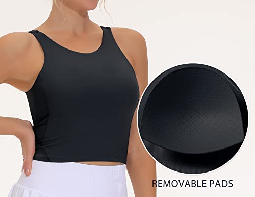 THE GYM PEOPLE Women's Sports Bra Sleeveless Workout Tank Tops Running Yoga Cropped Tops with Removable Padded4