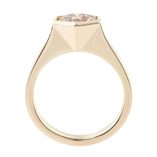 Bague moissanite 5mm en argent 925 plaqué or 14k d'une brillance d'exception VVS