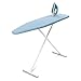 Homz T-Leg Steel Top Ironing Board with Foam Pad, Sky Blue Cover
