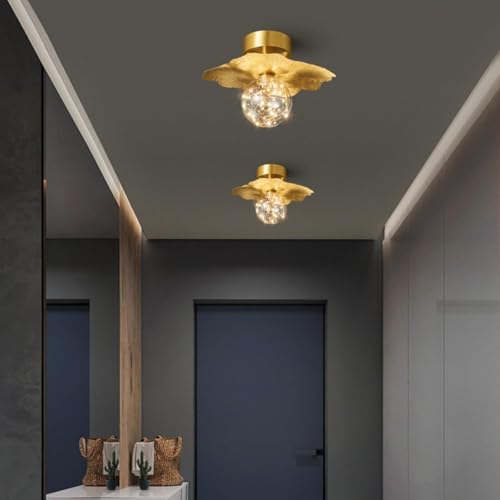 Lámpara de techo de pasillo de vidrio nórdica para iluminación de dormitorio 3