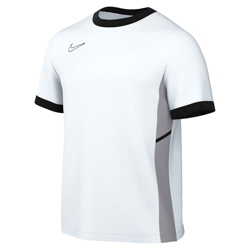 Nike Academy 25 Haut De Foot À Manches Courtes Dri-Fit pour Homme, White/Black/Wolf Grey/Black, FZ9754-100, S