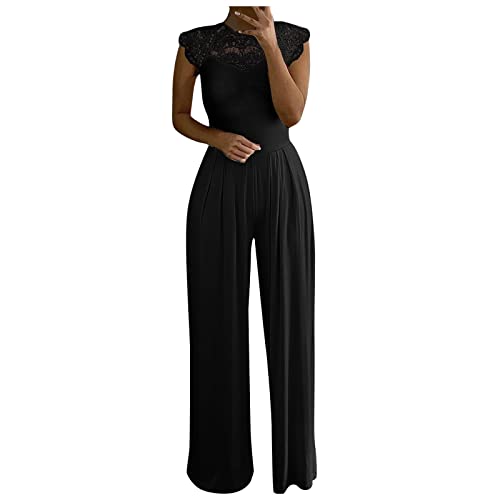 Graceyo Jumpsuit Damen Elegante, Spitze Spleißen Festlich Hochzeit Lang...